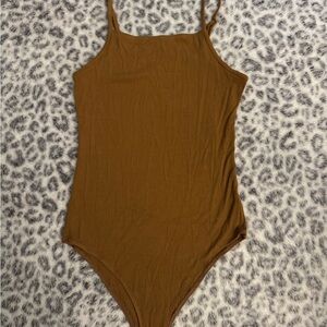 Wild Fable Brown Bodysuit with High-Cut Leg